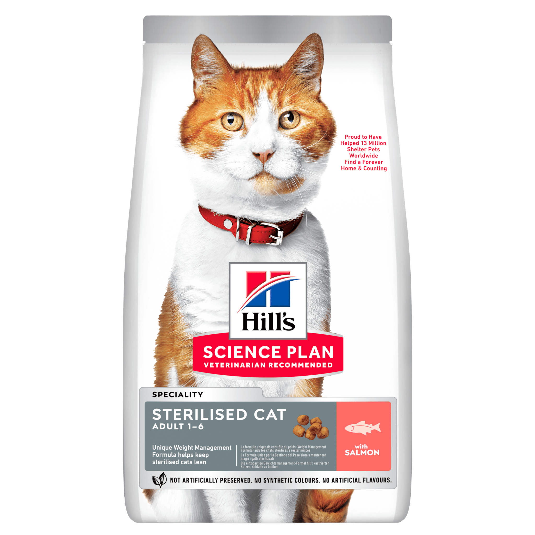 Hill's sausas maistas sterilizuotoms suaugusioms katėms Science Plan Sterilised Adult Cat Salmon su lašiša