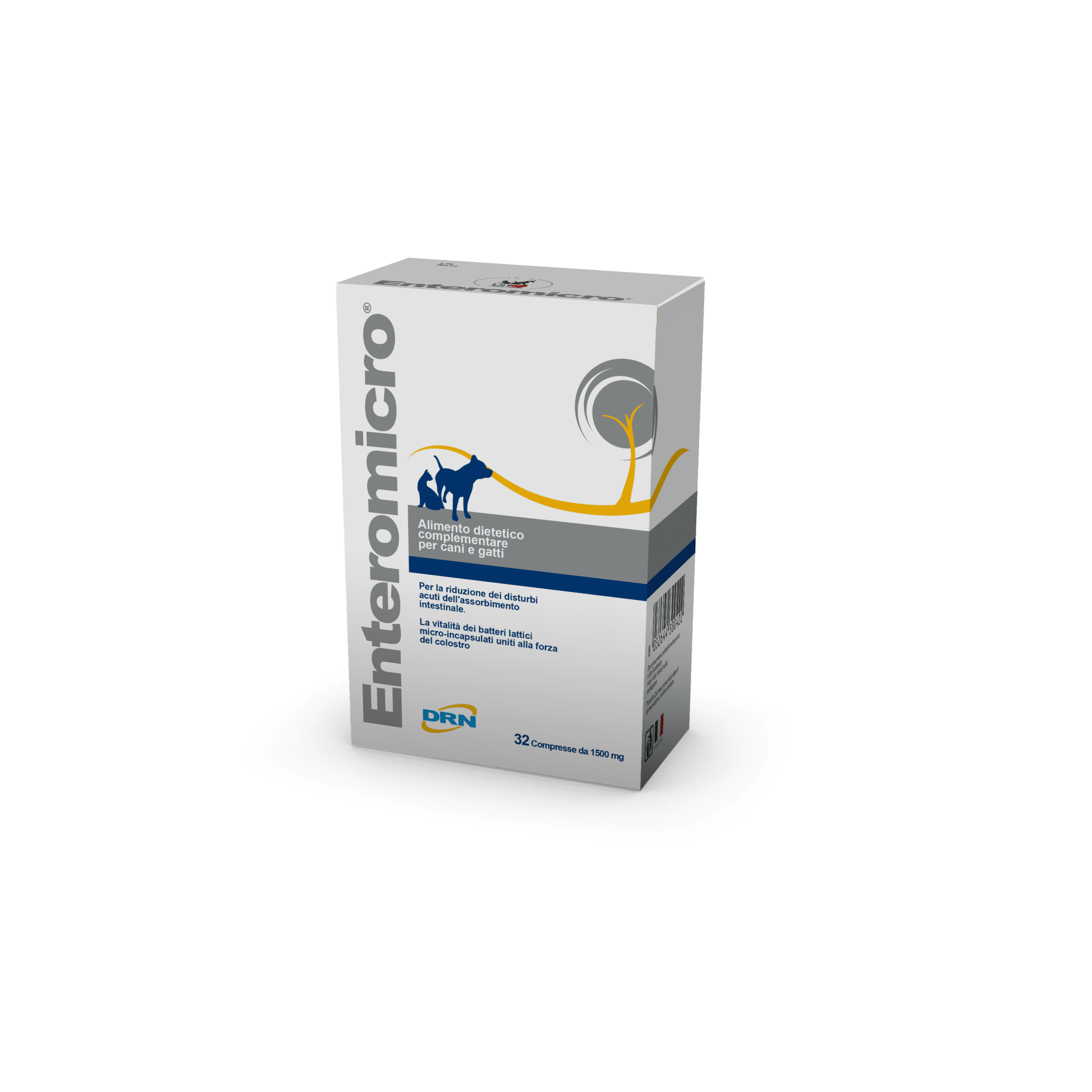 Papildai šunims ir katėms Enteromicro - esant ūmiai ir lėtinei įvairios kilmės diarėjai, 32 tabl.