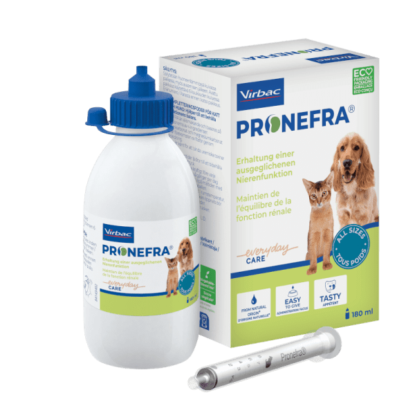 Virbac papildai šunims ir katėms Pronefra - esant lėtinėms inkstų ligoms, 60 ml/180ml