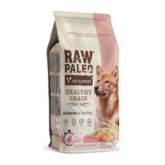 Raw Paleo sausas maistas suaugusiems šunims Adult Healthy Grain Salmon&Barley su lašiša ir miežiais