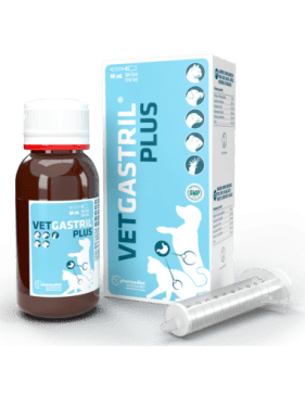 Papildas šunims ir katėms Vet Gastril Gel - apsaugoti skrandžio gleivinei nuo rūgščių poveikio, 50ml