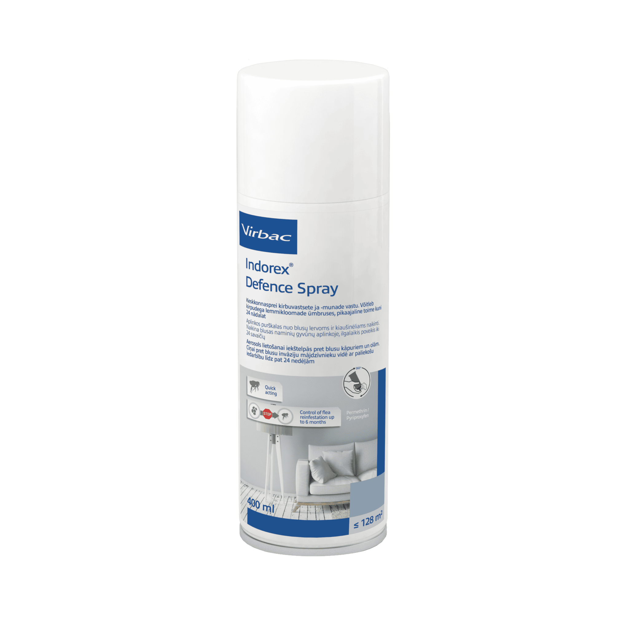 Purškalas Indorex Spray - blusų naikinimui aplinkoje, 400 ml