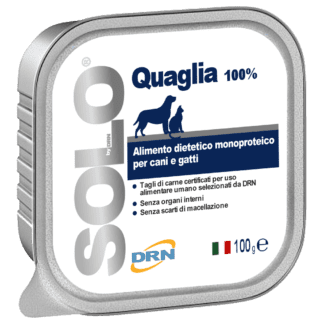 Solo šlapias maistas šunims ir katėms Quaglia su putpele 100g.