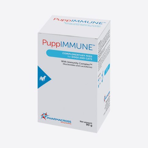 Pašaro papildas šunims ir katėms Puppimmune - efektyvesniam imuniteto atsakui, 90 g