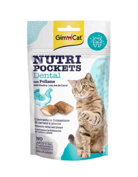 GimCat Nutri Pockets Dental skanėstai katėms 60g