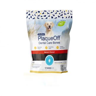 PlaqueOff Dental Care Bones Bacon Flavor - dantų priežiūros skanėstai šoninės skonio 482 g